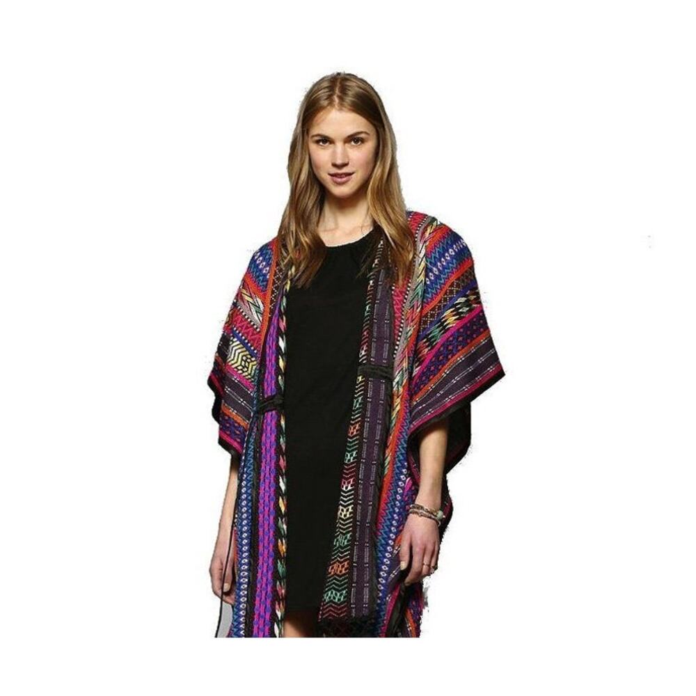 Urban Outfitters Staring at Stars Road Trip Blanket Poncho Woven Guatemalan OS